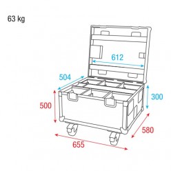 Showtec D7300 Charger Case for 6 x EventSpot 1600 Q4